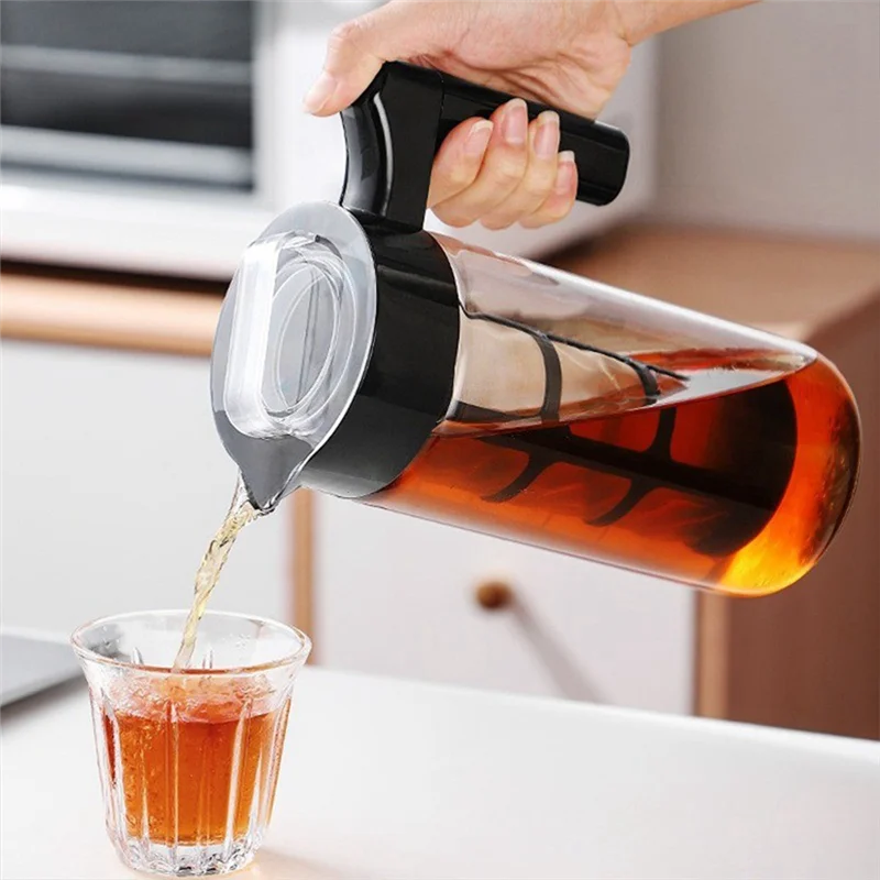 A45I Cold Brew Coffee Maker, Glass Iced Coffee Maker and Tea Infuser with Leak-Proof Pitcher with Mesh Filter