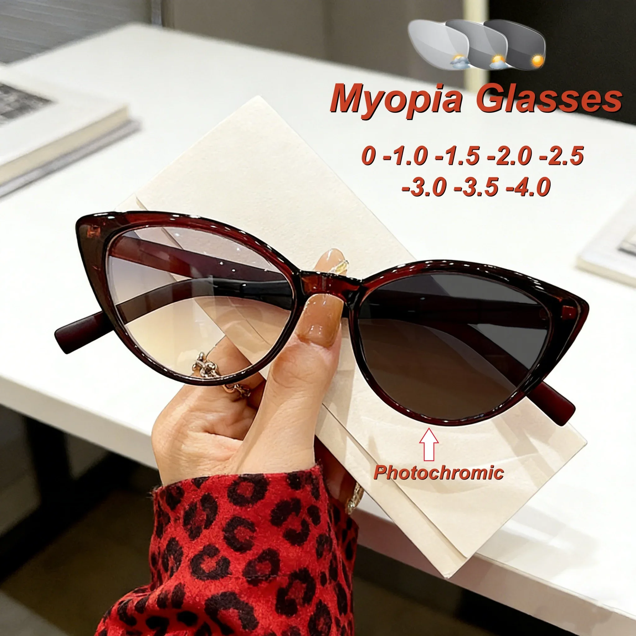 

Новые модные фотохромные очки для женщин с эффектом кошачьего глаза, ретро-дизайн, ультралегкие, нейтральные, высококачественные, с защитой от синего света.