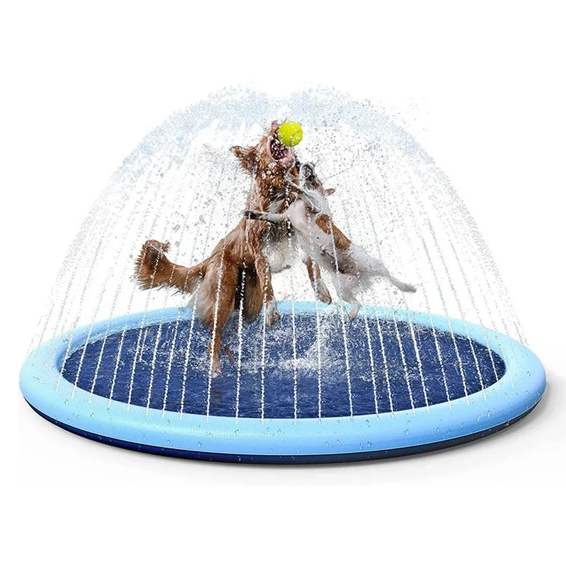 Pet Swimming Pool Sprinkler Pad Inflatable Water Spray Mat Tub Summer Play Cooling Mat Dog Bathtub Reptile Reptile acsessories