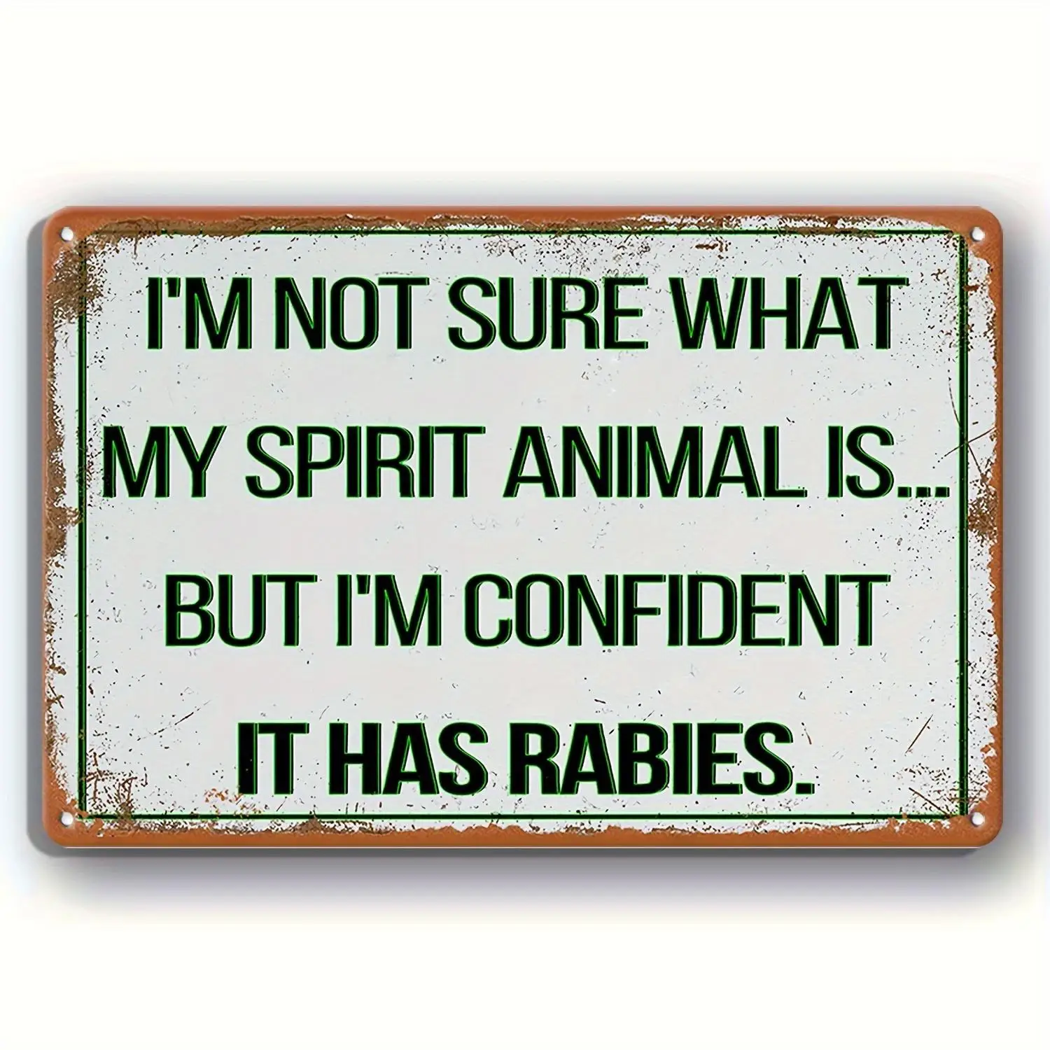 2D Flat, [2D Flat] 2D Flat, 1pc Funny Sarcastic Metal Wall Decor Sign - Large 7 9x11 9 Inch Retro Vintage Poster with My Soul An