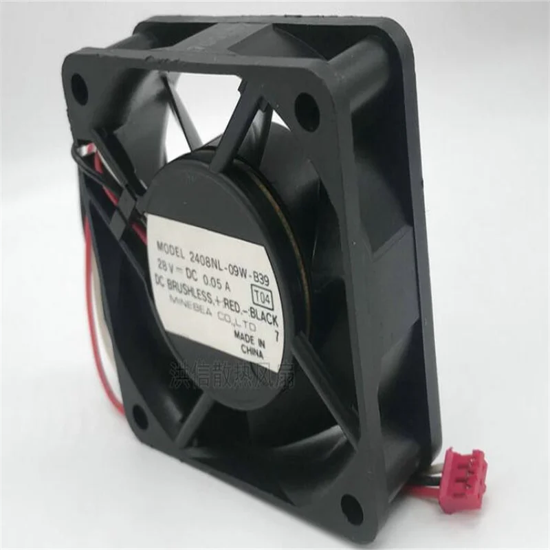 Original NMB 6020 2408NL-09W-B39 DC28V 0.05A  three-wire frequency converter cooling fan