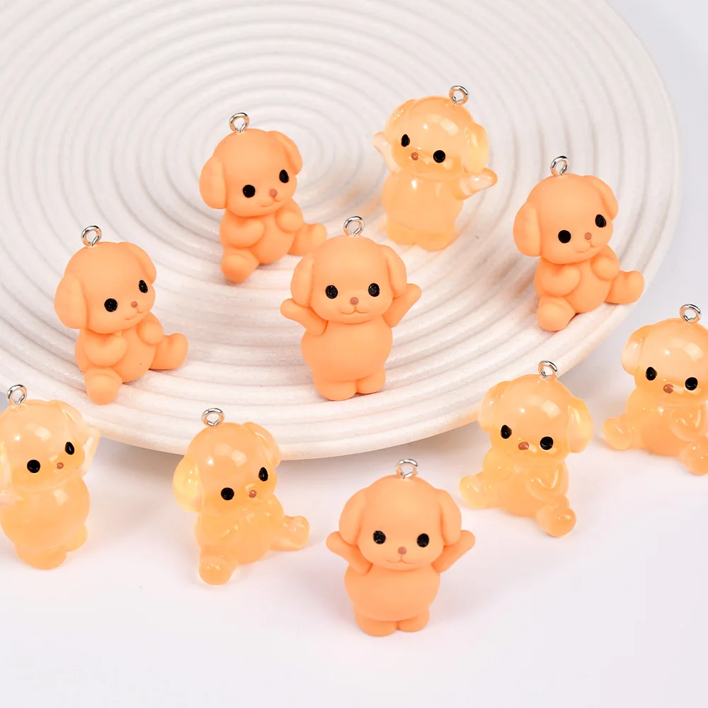 

10pcs Cute Small Dog Pendants Animal Charms DIY Phone Chains Keychain Accessory for Jewelry Making Finding