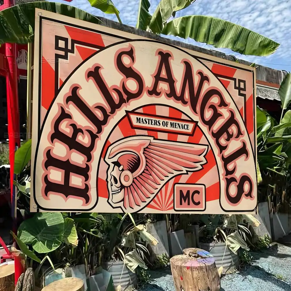 Club H-Hells A-Angels Logo Banner INS Style Outdoor Party Decoration Atmosphere Flag