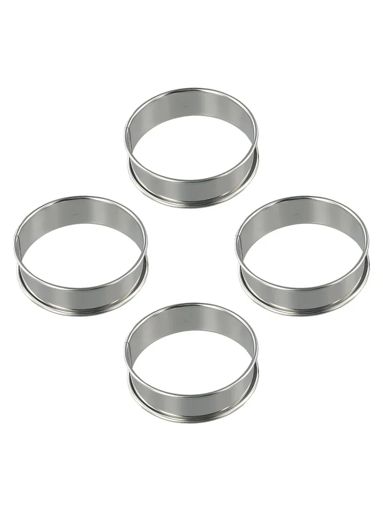 Mousse Ring Muffin Rings For Families DIY Creative Round Muffin Rings Outer Diameter 8.5cm Stainless Steel 100% Brand New