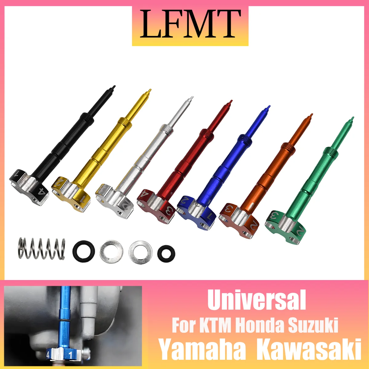 รถจักรยานยนต์คาร์บูเรเตอร์ CNC ง่ายปรับ Air การใช้สกรูผสมสําหรับ KTM Honda Yamaha KAWASAKI Suzuki CRF TRX YZF WR WRF KLX KX