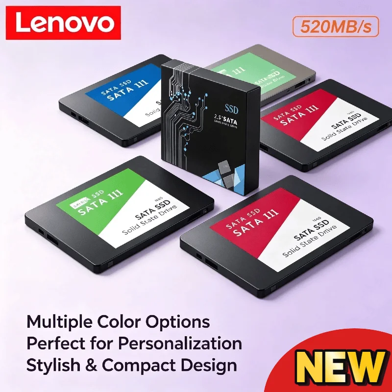 Lenovo 4TB External SSD USB 3.0 Portable Solid State Drive 540MB/s Shockproof Metal Casing External Hard Drive For PC Laptop Mac