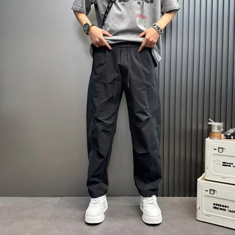 

2025 Spring and Summer New American Retro Casual Pants Men's Loose Straight Leg Wide Leg Casual Work Pants Trendy Brand Versatil