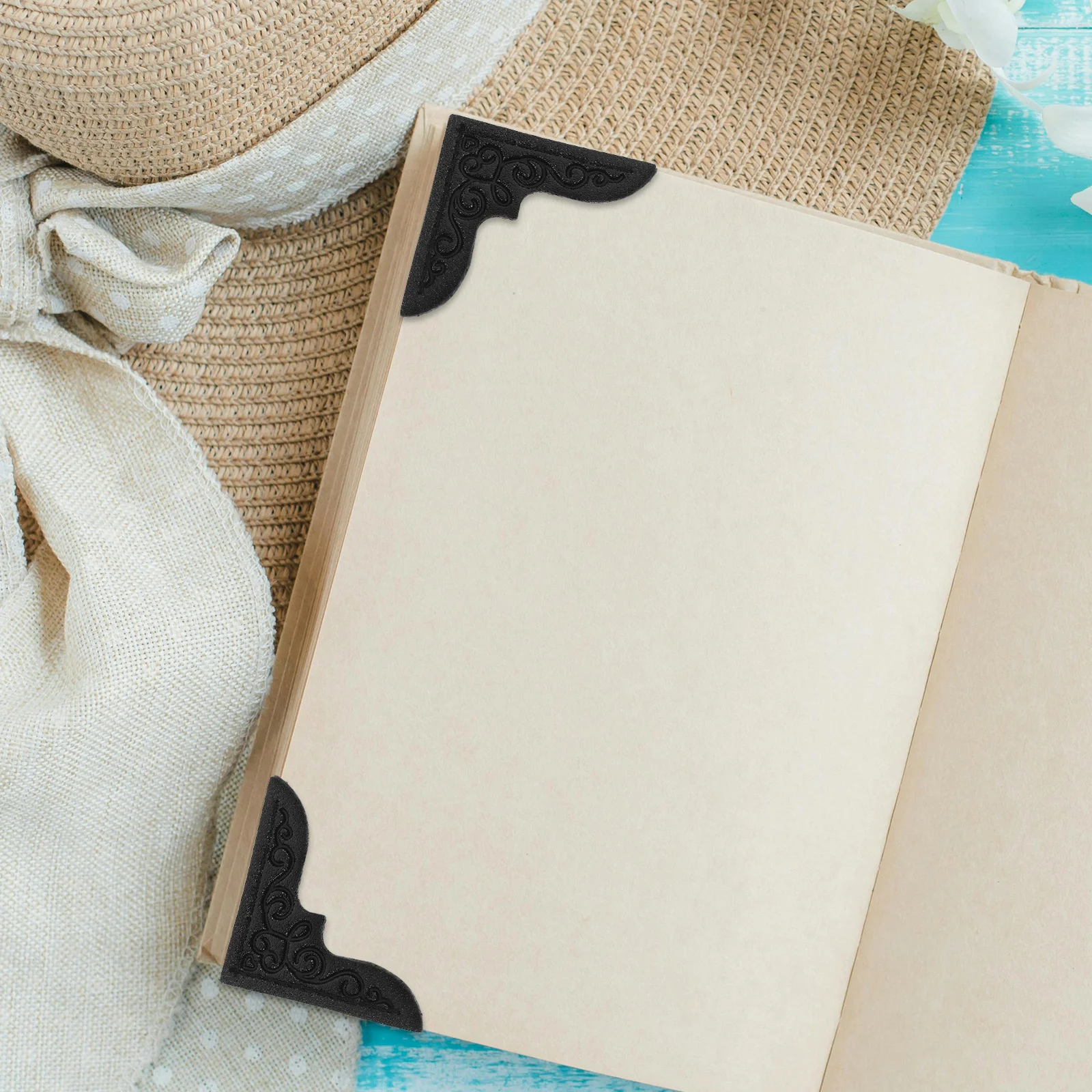 4 szt. Metalowe narożniki ochronne do książek, zakładek, scrapbookingu, ochraniacze na rogi, narzędzie do pakowania, dekoracyjne osłonki na strony