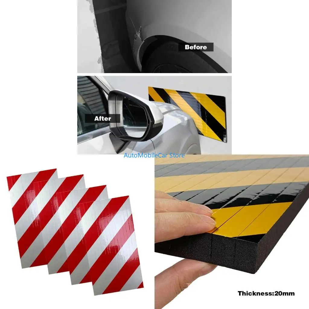 G8TE Thick Cushioned EVA Bumper Protectors Guard For Preventing Scratches On Motorcycles And Corners Easy To Install