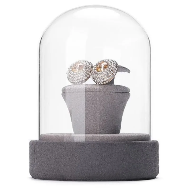 Counter Jewellery Display Stand Transparent Jewelry Rack Dustproof Pendant Earrings Organizer Holder Ring Bracelet Shelf Prop - view 2