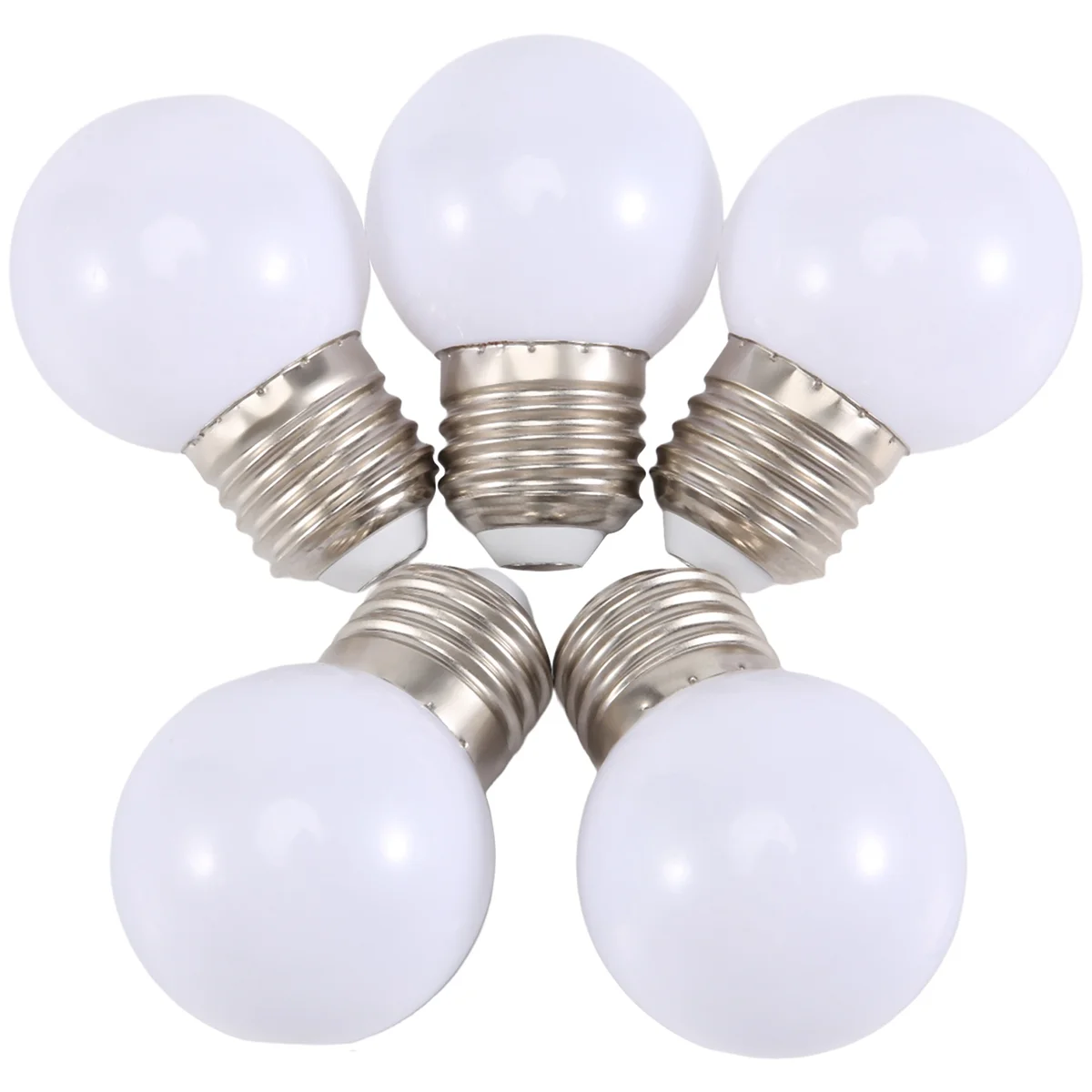 جديد 5 قطع E27 0.5 واط AC220V الأبيض المتوهجة المصباح الكهربي الديكور مصباح