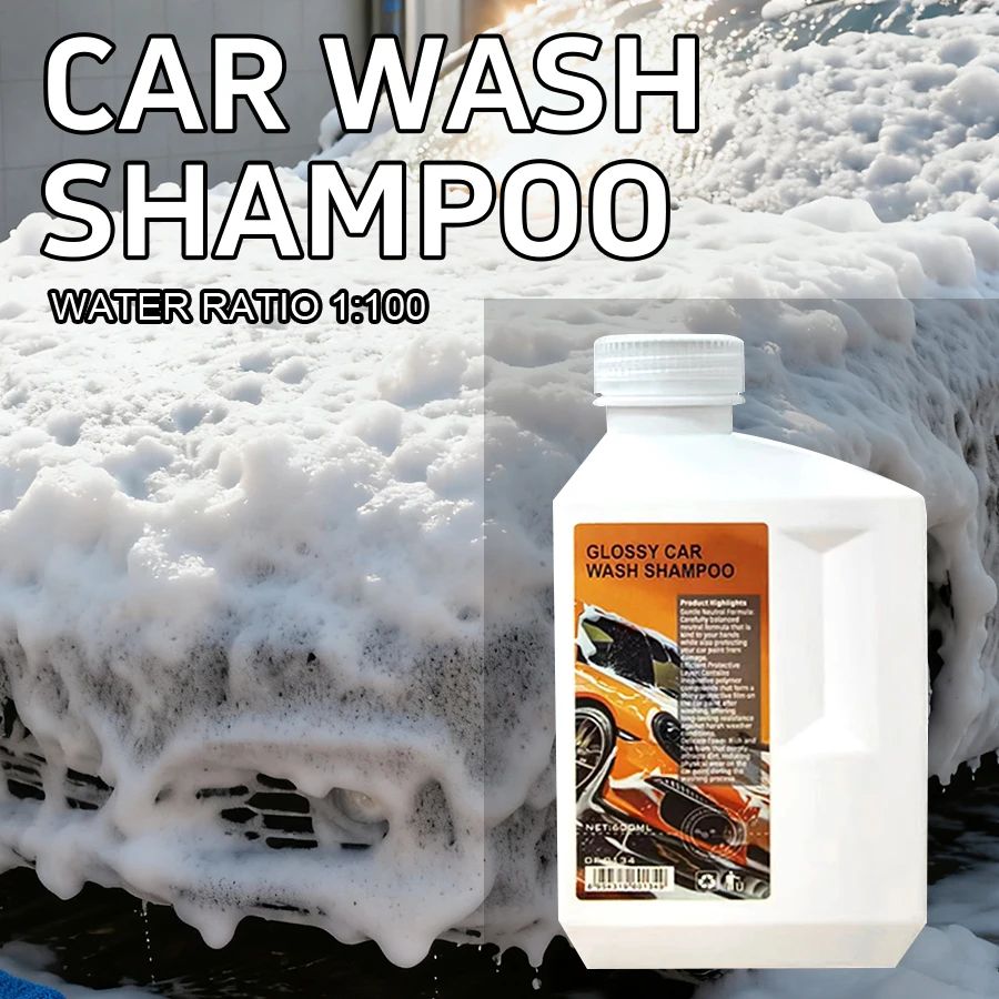

600ML Car Washer Cleaner Car Concentrated Remove Stains Wash Fluid Multi-Purpose Water Wax Car Cover for Car Wash Maintenance