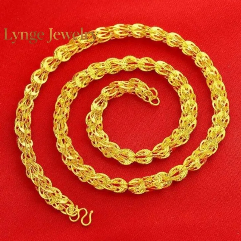 Lynge Jewelry Women's 24K Gold AU999 Sweater Chain Phoenix Tail Necklace - Exquisite phoenix, heavy texture, value-preserving, f