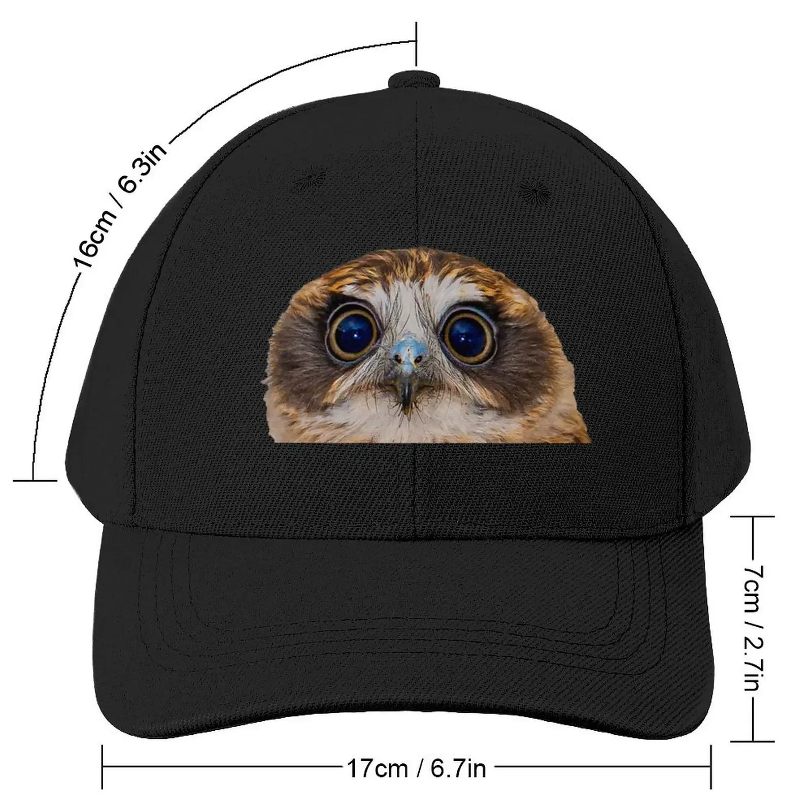 Hypnotic Eyes of a Boobook Owl Baseball Cap foam party Hat Rugby Big Size Hat Mens Caps Women's