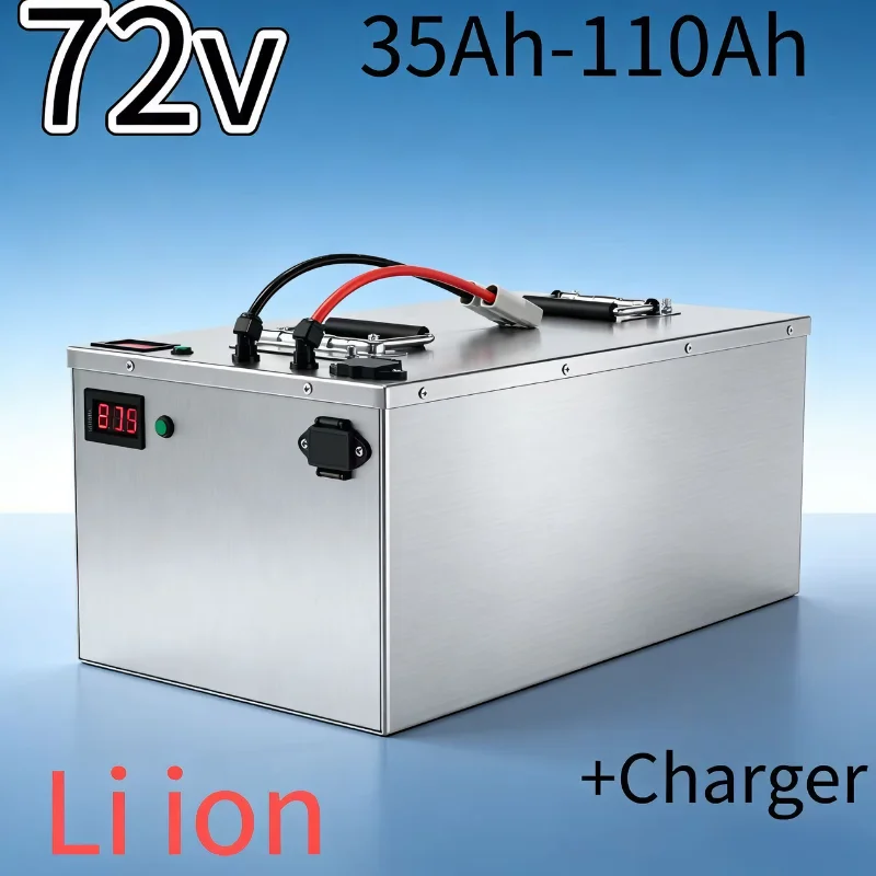 72V High-Drain Lithium Battery Pack (35–110Ah) – Reliable Rechargeable Power for Trolling Motors, Hybrid Bikes, Golf Carts & I