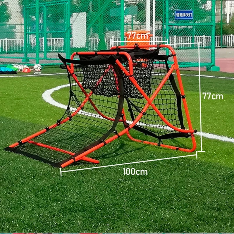 شبكة هدف كرة القدم المحمولة المنخفضة على الوجهين، شبكة تدريب رد الفعل السريع، شبكة كرة القدم عالية الجودة
