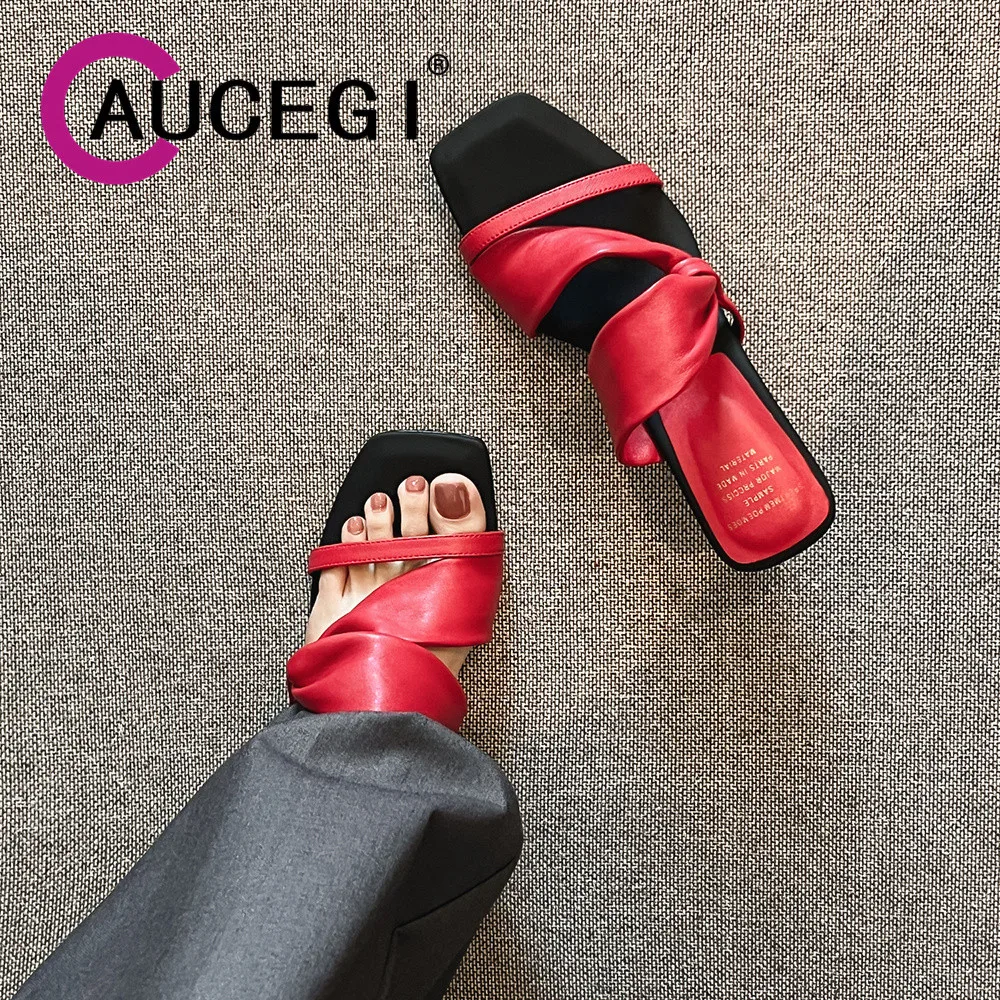 

Aucegi Sexy Comfortable Wedge High Heeled Sandals Women Fashion Soft Sheepskin Women Summer Peep Square Toe Party Dress Shoes
