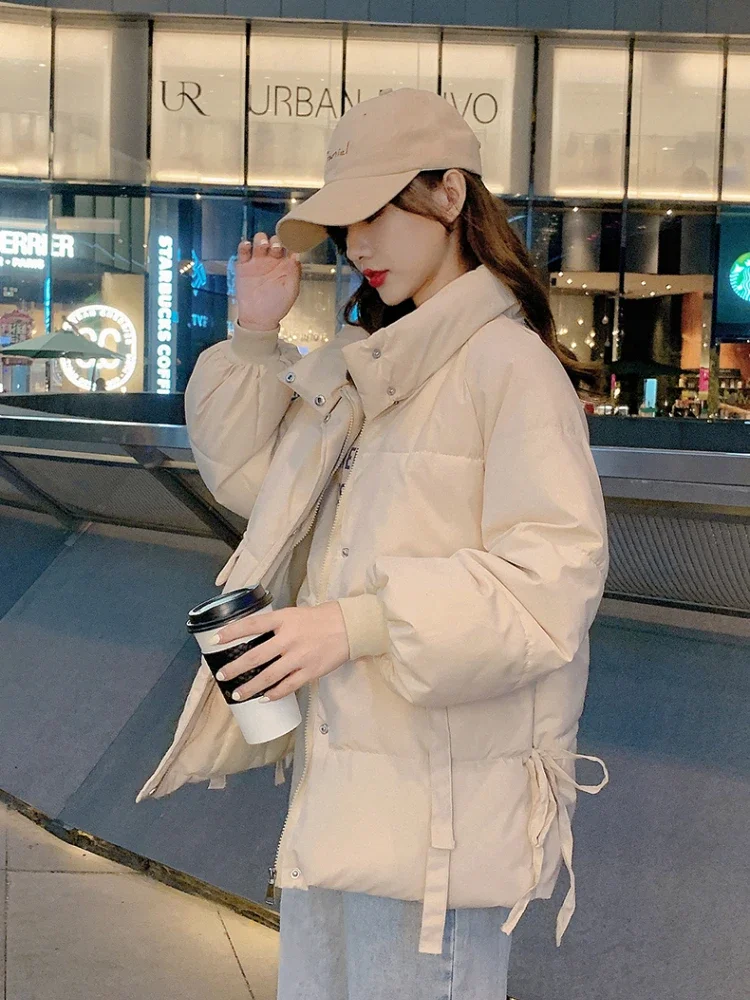 Winter Cotton Puffer Jacket for WomenKorean Fashion Short Warm Bread Jacket Students Outsidewear