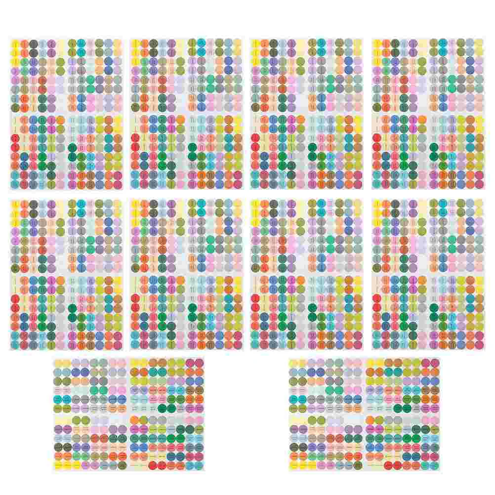 10 Pcs Essential Oil Stickers Distinguish Labels Bottle Marker Gift Choice Creative Round for Jar Packaging