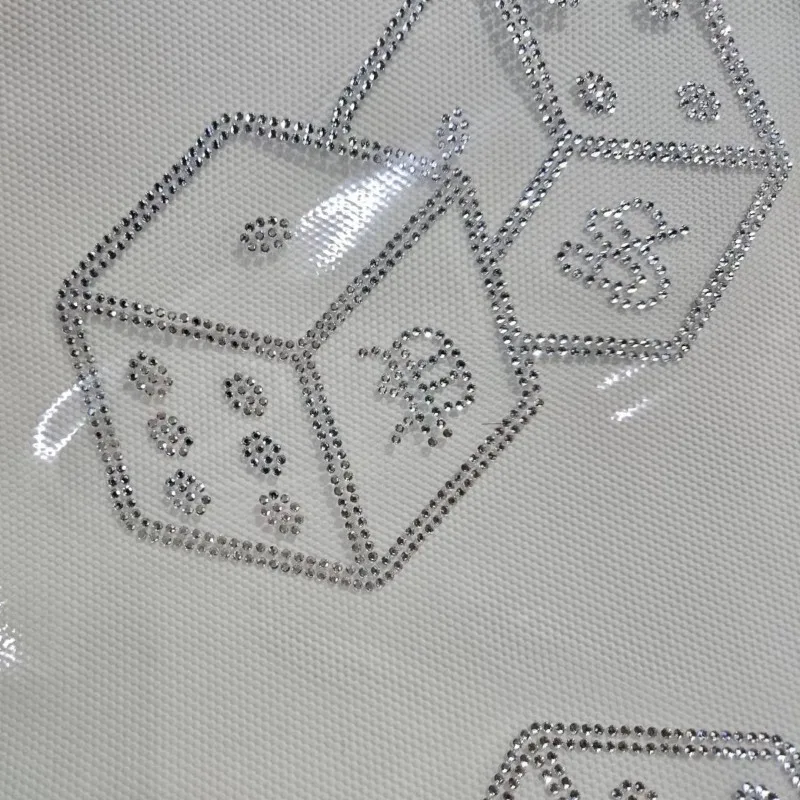 

New Arrival Bling Iron on Rhinestone Transfer Printing Design Hotfix Iron on Patch Chucks and Pearl Rhinestone Transfer