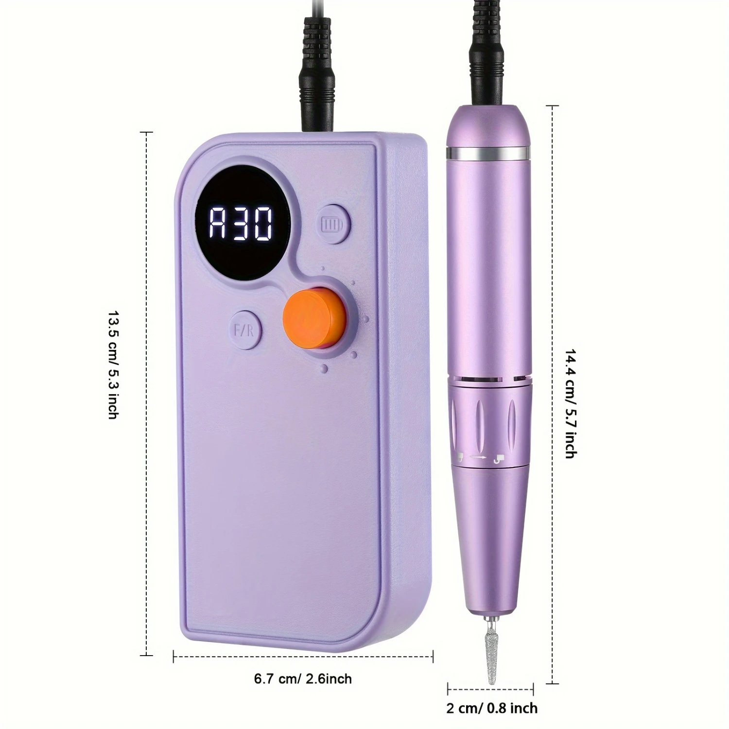 Przenośny profesjonalny bezprzewodowy zestaw wiertarki do paznokci Efile - zestaw akumulatorowy z 30000 obr./min do paznokci akrylowych, manicure pedicu