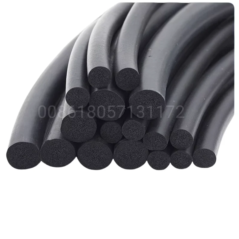

Круглая уплотнительная лента из пенопласта EPDM, гибкая всепогодная изоляционная прокладка, звукоизоляция и амортизация, диаметр 12–40 мм, черный