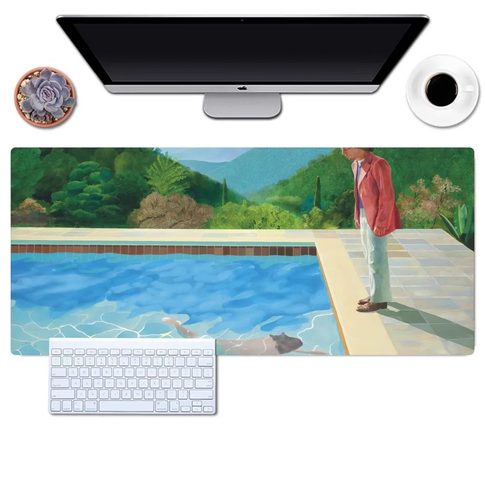 David Hockney Art Mousepad Gaming Office Desk Pads Large For Computer Non-slip Lockedge Mouse Pad