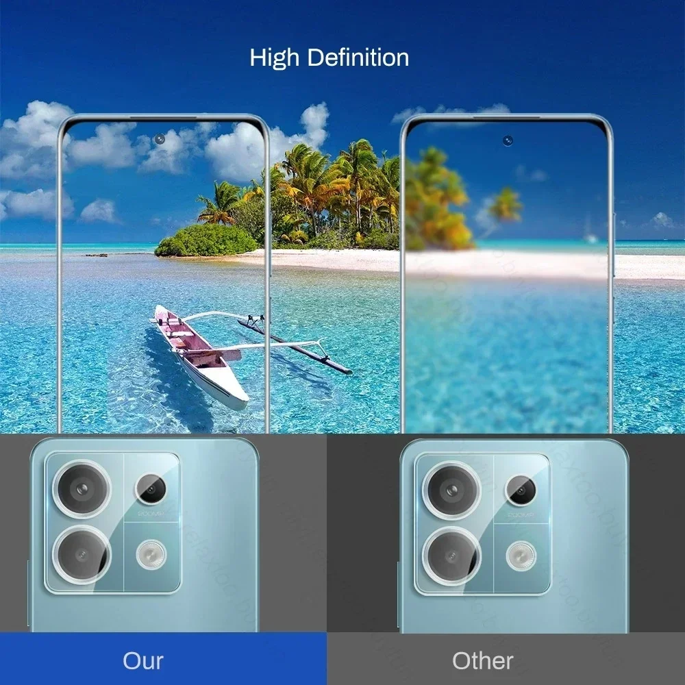 1-3 PCS 3D Curved Camera Protector Tempered Glass Case for Redmi 14C 12 13C Note 14 13 12 Pro Plus Lens Protective Glass