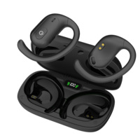 Open Ear Bluetooth Headphones HD Stereo Sound Clear Call Air-Conduction LED Digital Display Rotable Ear Hook Wireless Earphones