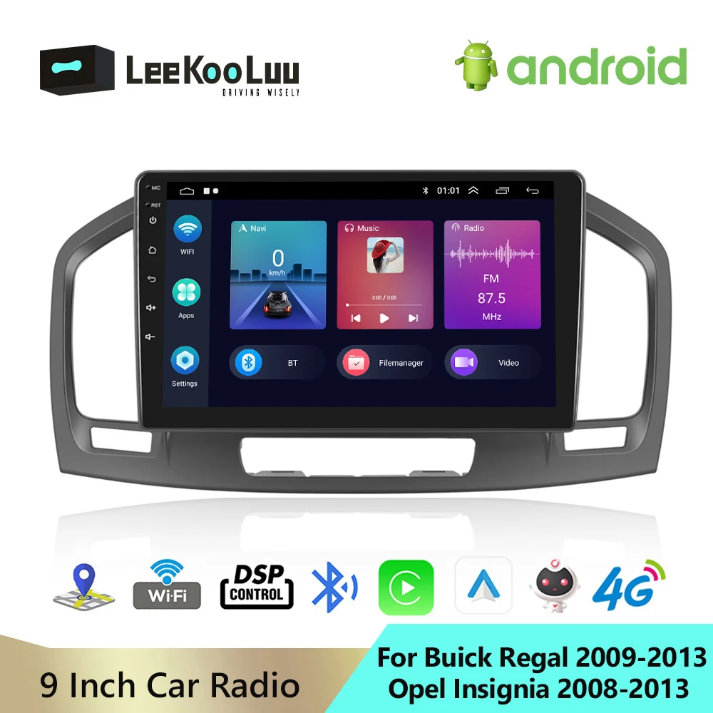 

LeeKooLuu Android Car Radio For Buick Regal Opel Insignia 2009 - 2013 Multimedia Player GPS 2Din Carplay Auto Stereo 4G WiFi DSP