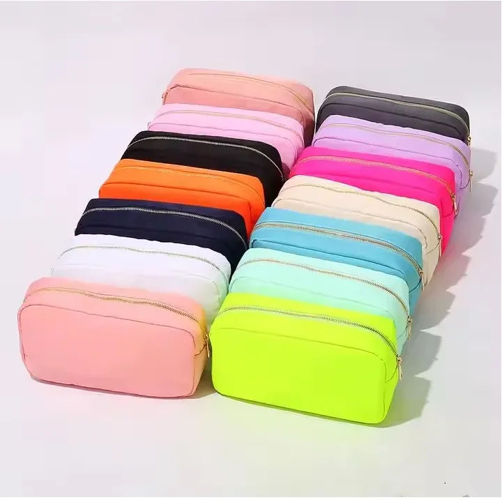 

RTS Christmas Gifts Navy Blue Cosmetic Bag for Men Waterproof Jewellery Nylon Bag Makeup Bag