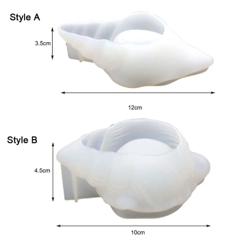 Soap Sea Shell Conch Silicone Molds 3D Handmade Resin Molds Gypsum Concrete Candle Mould DIY