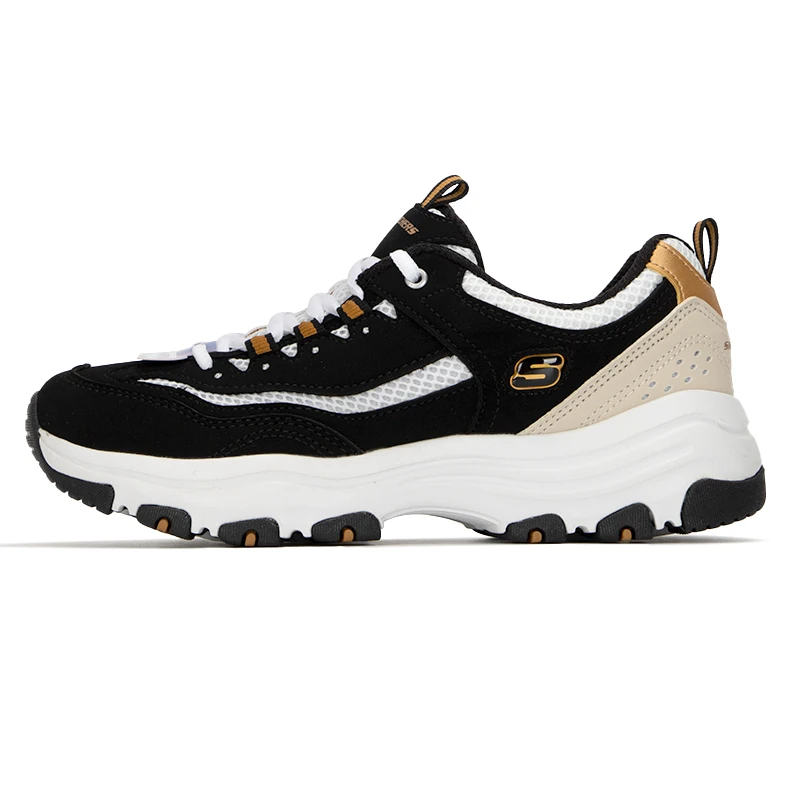 

Skechers Women's Shoes D'Lites Panda Shoes Fashionable Thick-Soled Wear-Resistant Low-Top Lightweight Outdoor Sports Casual Shoes 8730066-Bkgd