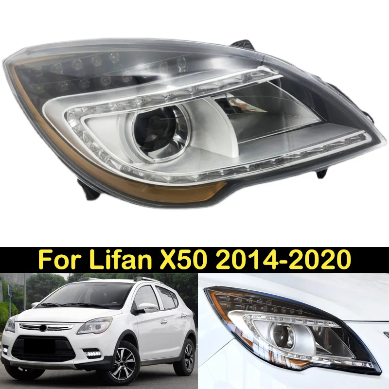 DECHO Headlight For Lifan X50 2014 2015 2016 2017 2018 2019 2020 Front bumper headlight headlamp Assembly head light head lamp