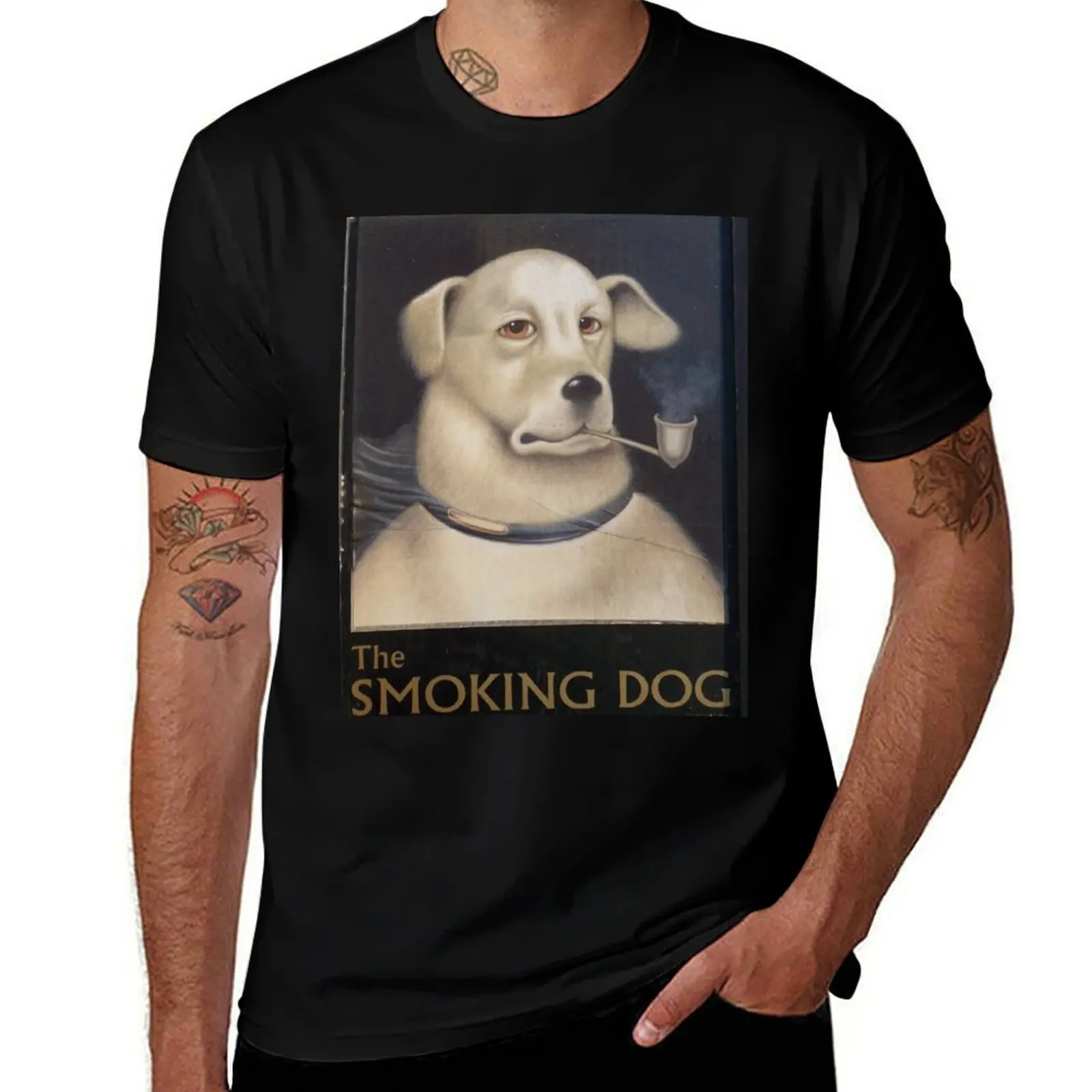 

dog cotton quality shirt shirts cotton smoking shirt t funny T-Shirt man luxury high man t t The