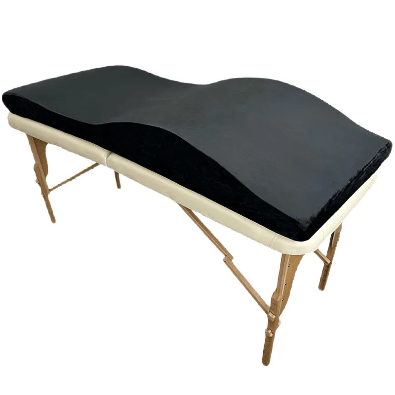 

Wholesale Beauty Salon Curved Extension Lash Bed Topper Velvet Massage Table Eyelash Mattress Bed for Beauty Salon Customized