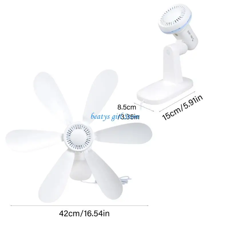 C7AB Năng lượng hiệu quả 5V Tường USB gắn quạt làm mát có thể tháo rời dễ dàng để làm sạch hoàn hảo để lưu thông không khí phòng