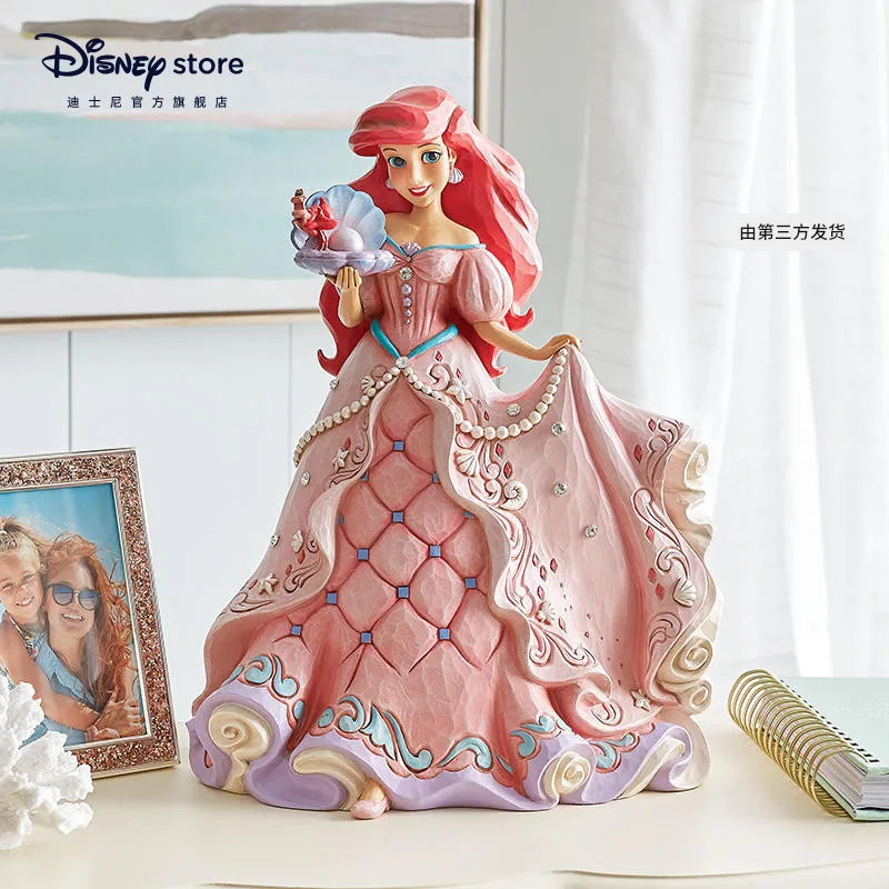 Ariel oficial de Disney de la serie de princesas de gran ceremonia | Exquisita estatuilla hecha a mano | Adorno y colección de exhibición de escritorio