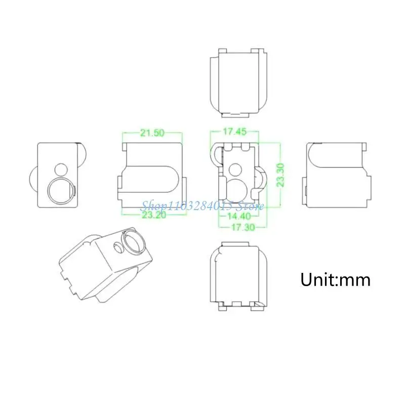 R6FF 1pc Volcano Beheizte Block Silikon Buchse Extruder Aluminium Heatbreak Abdeckung für C