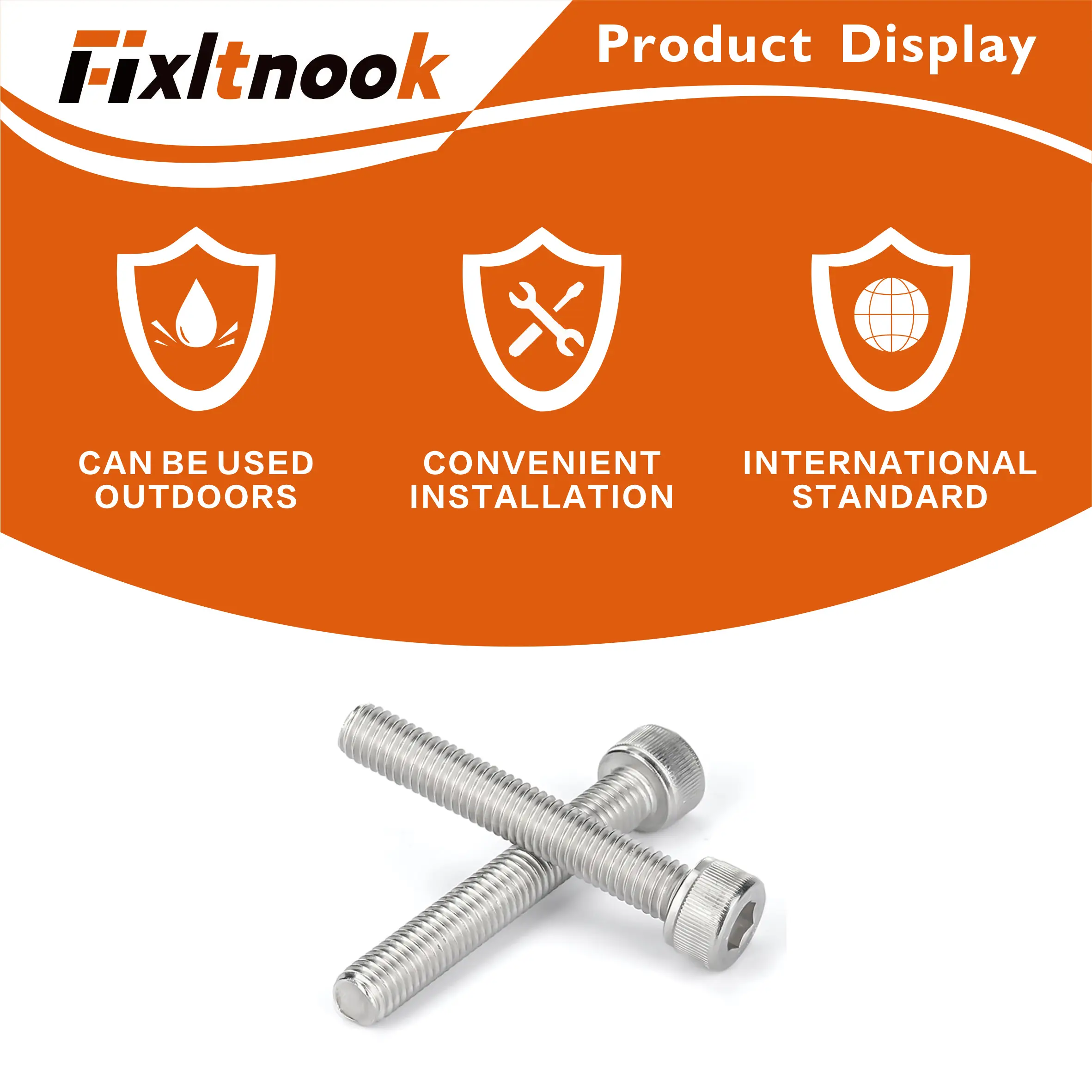 50 peças, conjunto de combinação de parafusos hexagonais de cabeça de copo de aço inoxidável 304, M8 10-40mm, unidade hexagonal métrica