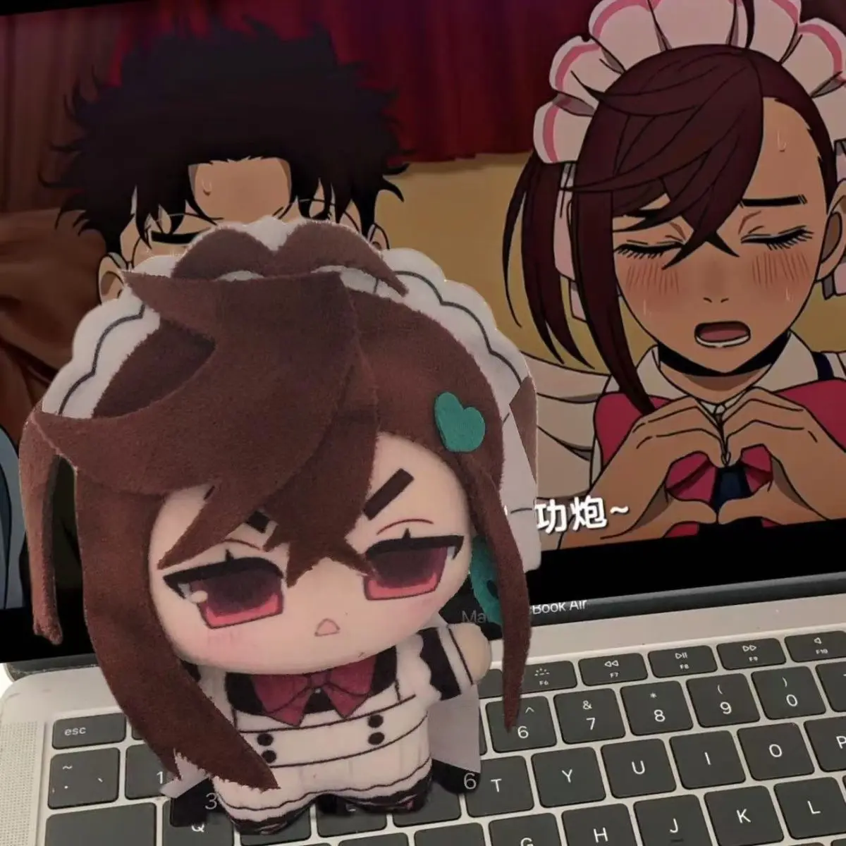 Gevulde 10 cm Anime Daring Squad Momoka Ayase Leuke Gedrukt Lichaam Katoenen Pop Knuffel voor Verjaardagscadeau of Rugzak Ornament