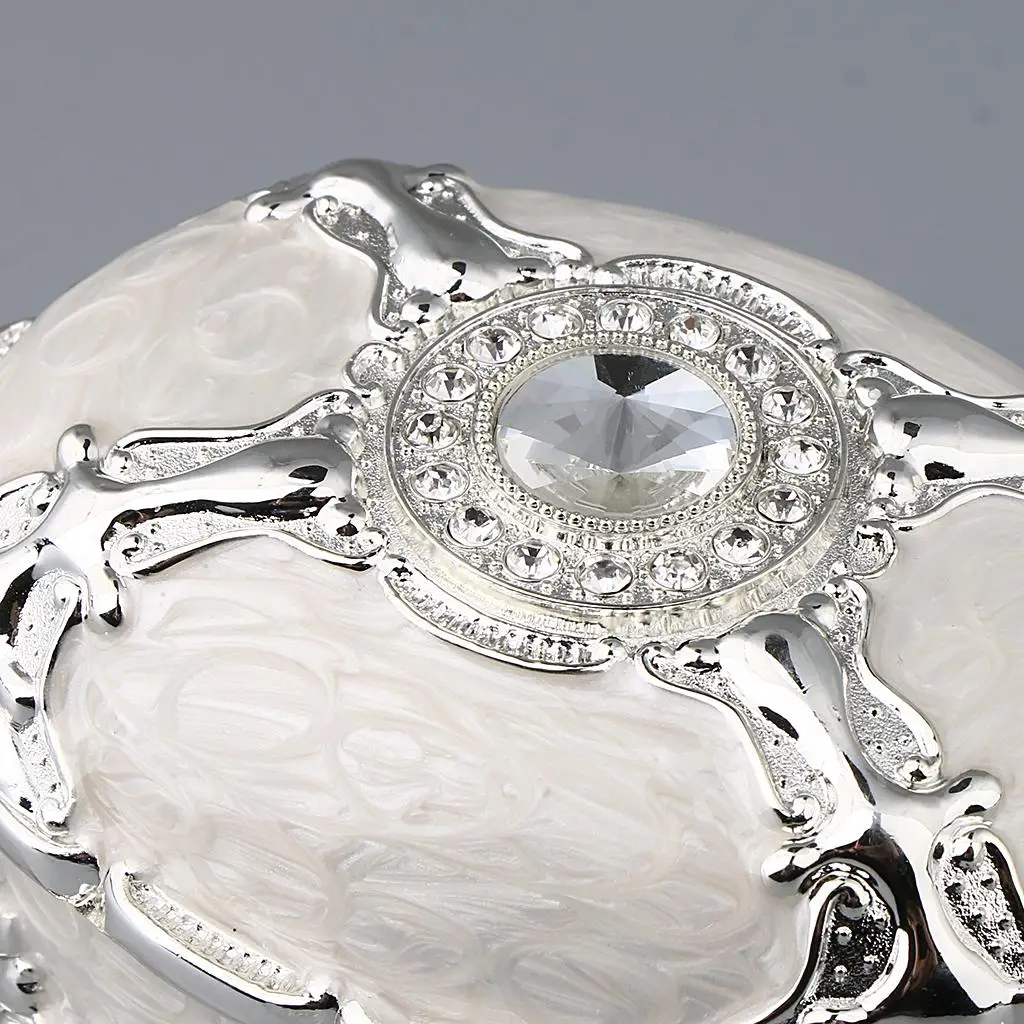 Vintage Jewelry Box Enameled Jewelry Organizer Treasure Chest