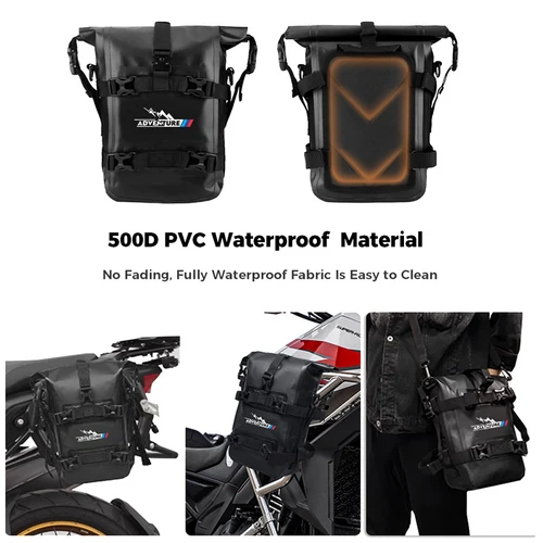 Imagen 2 del producto Para BMW R1200GS R1250GS F850GS F700GS F900R ADV bolsa de parachoques de motocicleta impermeable 8L marco lateral bolsa de barra de choque bolsas de almacenamiento de herramientas