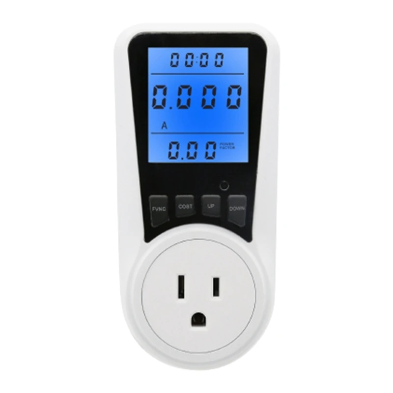 System Supply Meter 16A Power Usage Monitors with LCD Display Multifunction