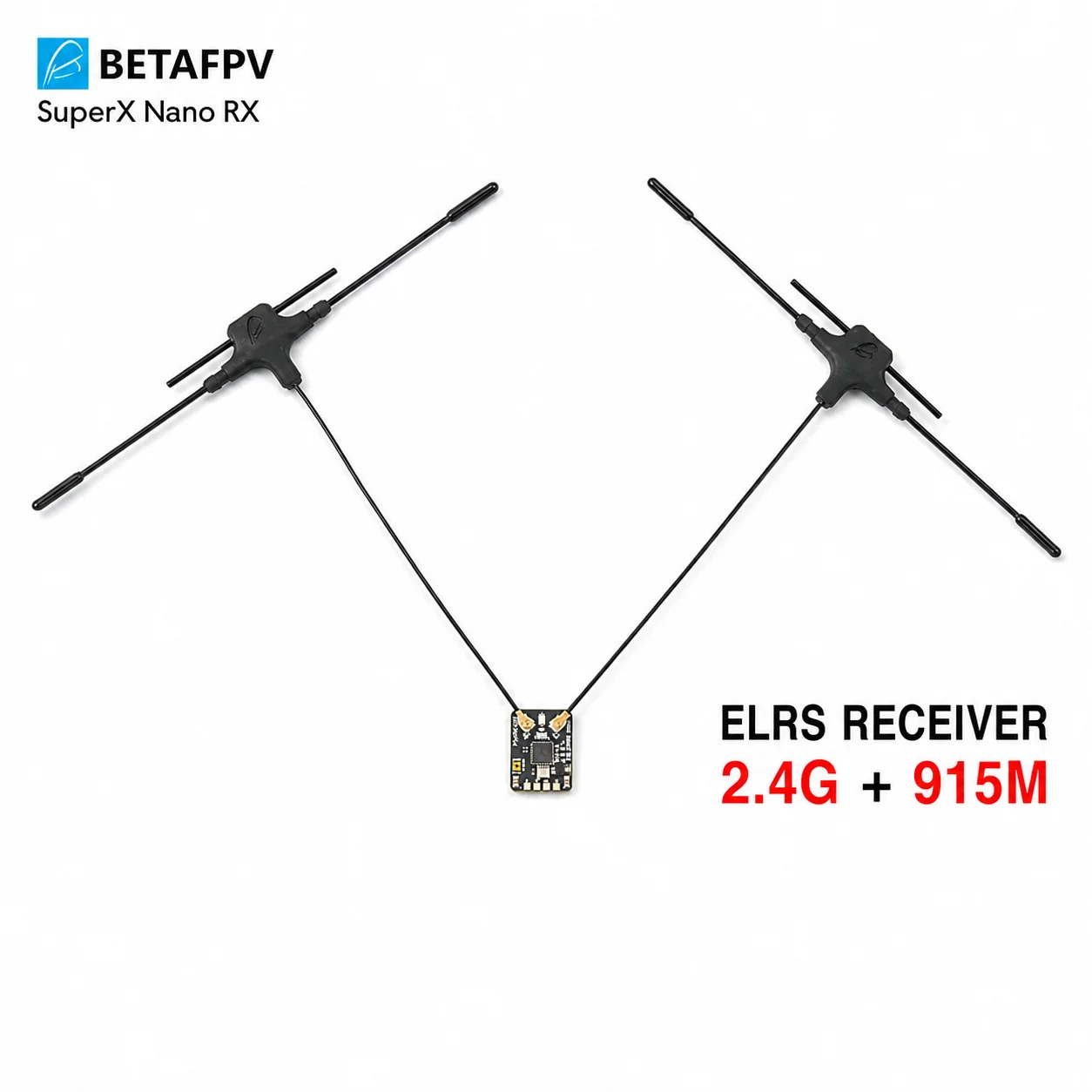 BETAFPV SuperX Nano ExpressLRS Receiver 2.4G 915M ESP32-C3 CRSF SBUS 5V U.FL X2 For Long Range FPV Freestyle Drone Replacement