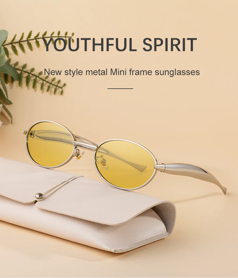 Ovale Punk-Sonnenbrille mit kleinem Rahmen für Damen, 2025, Luxusmarke, Vintage-Stil, Metall, Fahren, Sonnenbrille für Damen, Mode, Retro-Farbtöne, UV400 – Detail 4