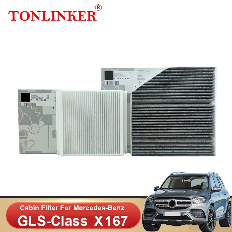 

TONLINKER Cabin Filter For Mercedes Benz GLS CLASS X167 2019 2020 2021 2022 GLS 400d 450 580 600 63 4MATIC Car Accessories Goods