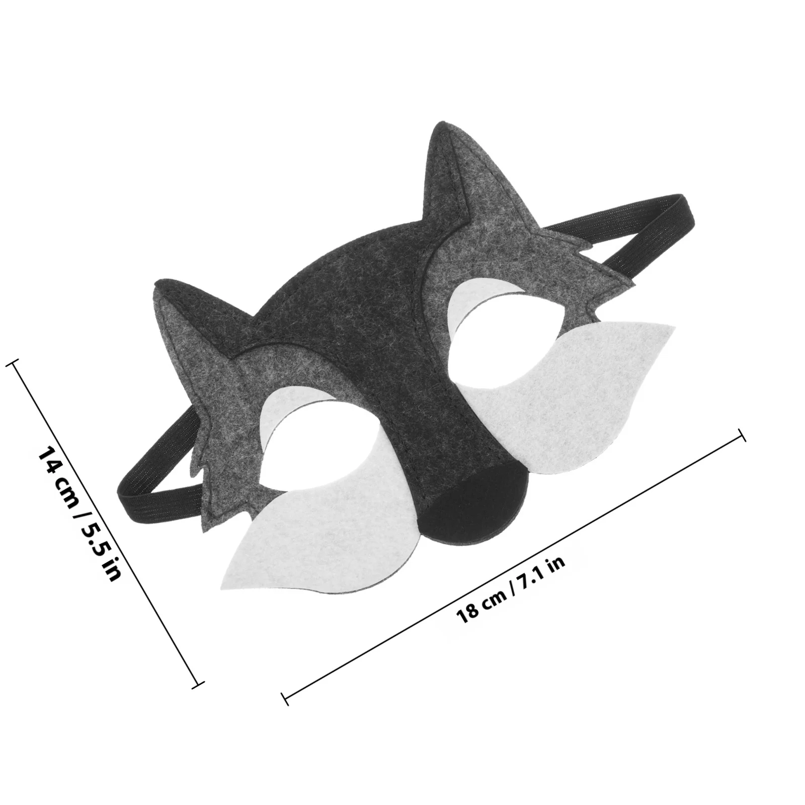 3pcs Wolf Head Mask For Kids Half Face Animal Masks Cosplay Party Favors Birthday Dance Decor Supplies Costume Accessories Play