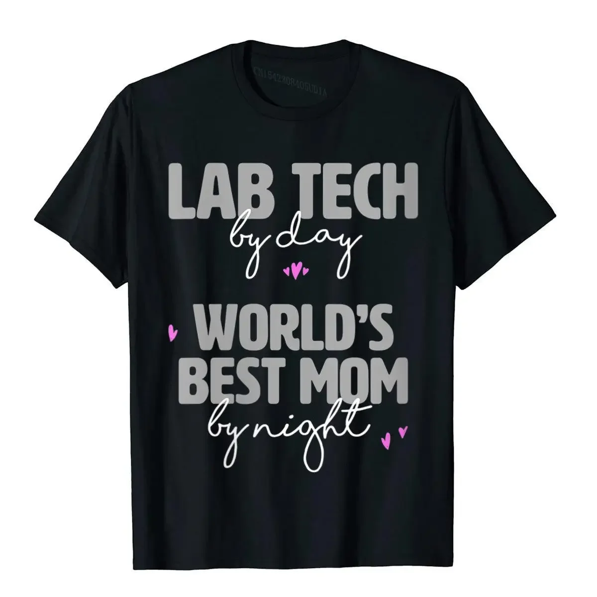 Mens Lab Tech By Day Mom  Night Mother Mama Female Scientist T-Shirt Customized Tees For Men Cotton T Shirts Fashionable