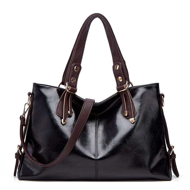 

New Style Glossy Solid-Color Large-Capacity Versatile Fashionable Women's Tote Bag, Can Be Used as a Crossbody or Handheld